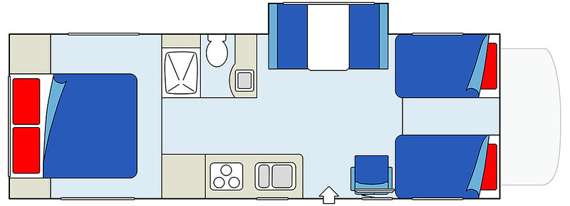 CanaDream Maxi Motorhome layout overdag