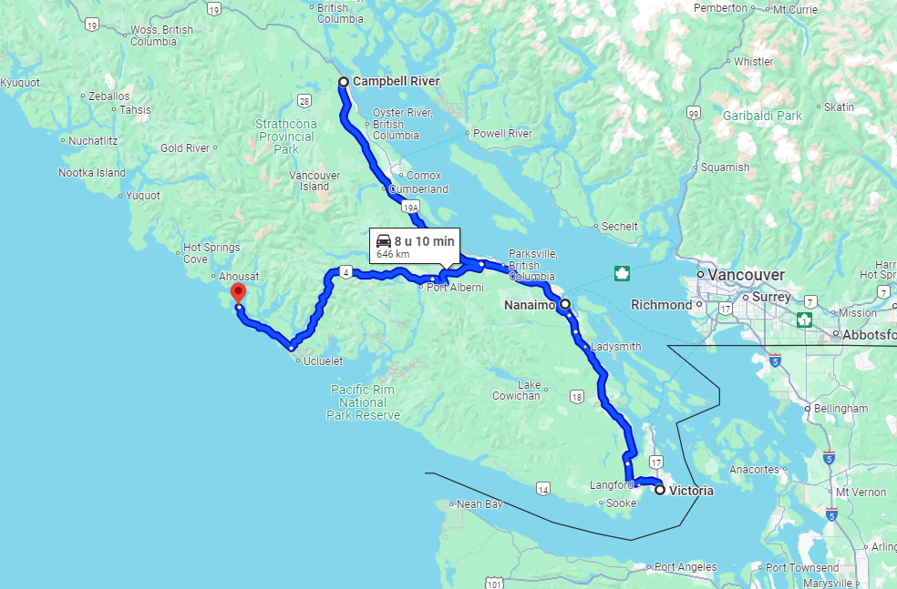 Route Vancouver Island Route Vancouver Island | Campers Canada