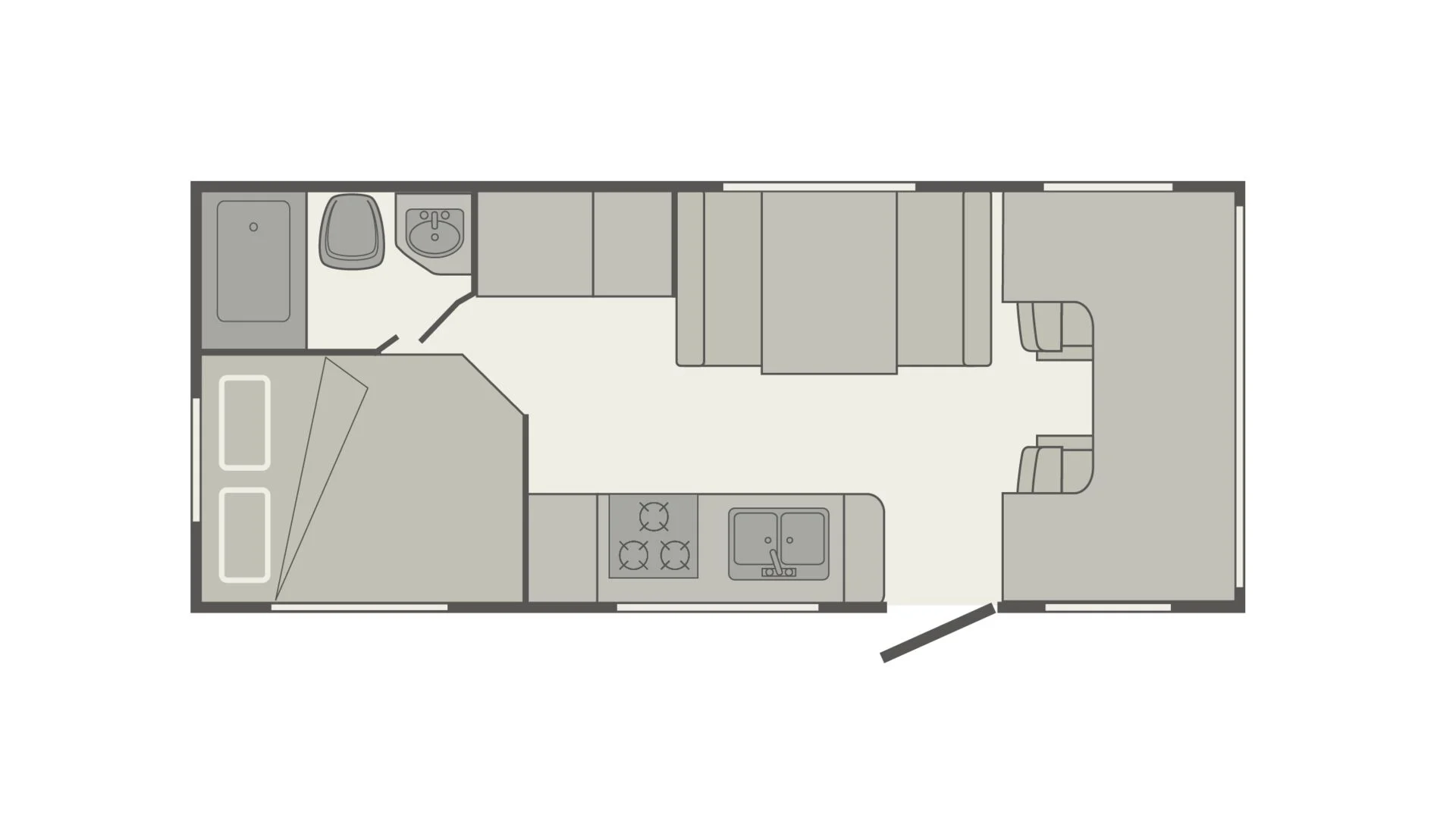Owasco The Deer layout overdag | Campers Canada