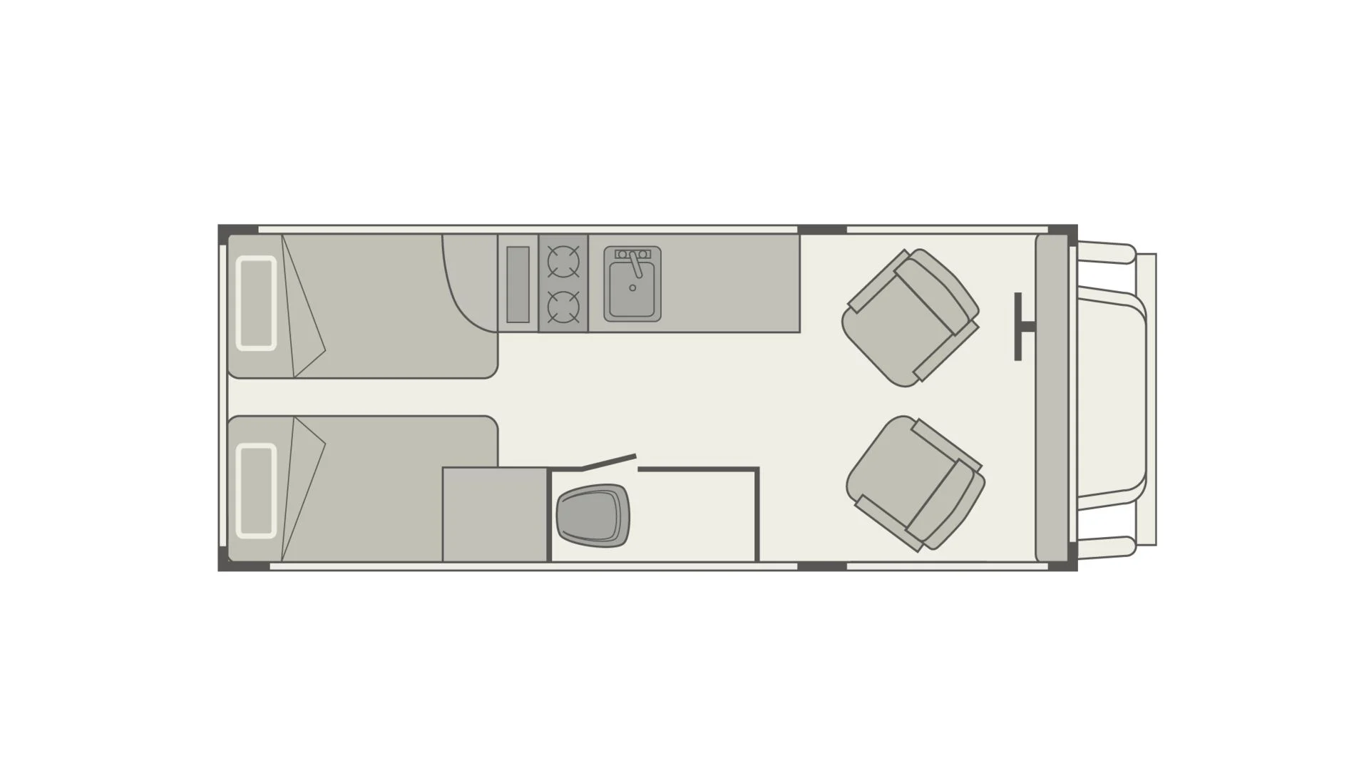 Owasco the Fox layout nacht | Campers Canada