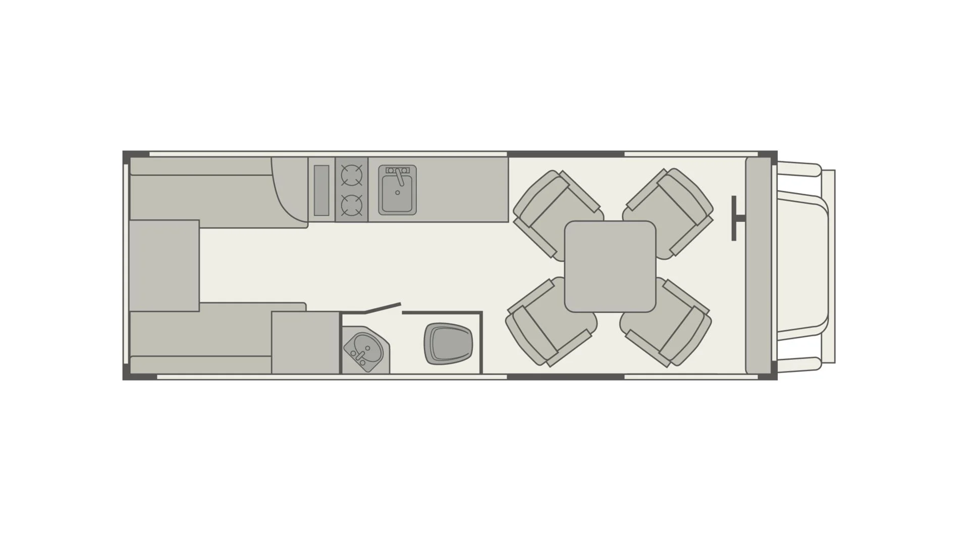 Owasco the Fox layout overdag | Campers Canada